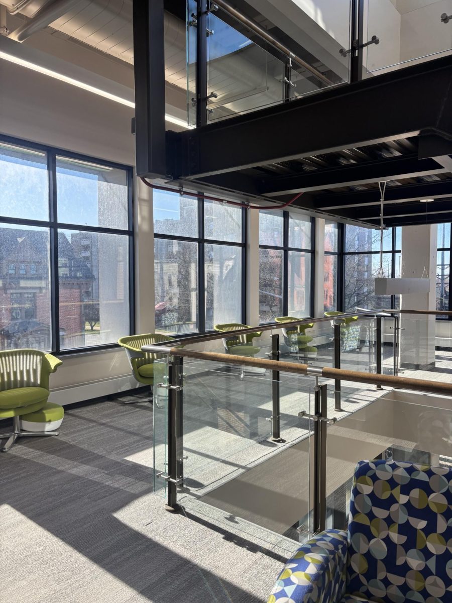 Nash Library second floor with huge open windows — photo by Bailey Clements